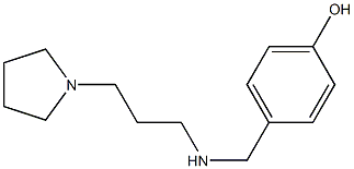 4-({[3-(pyrrolidin-1-yl)propyl]amino}methyl)phenol Struktur