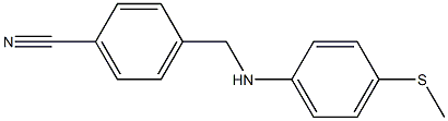 4-({[4-(methylsulfanyl)phenyl]amino}methyl)benzonitrile Struktur