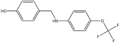 4-({[4-(trifluoromethoxy)phenyl]amino}methyl)phenol Struktur