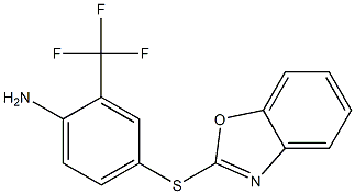 4-(1,3-benzoxazol-2-ylsulfanyl)-2-(trifluoromethyl)aniline Struktur