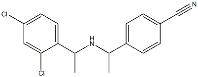 4-(1-{[1-(2,4-dichlorophenyl)ethyl]amino}ethyl)benzonitrile Struktur