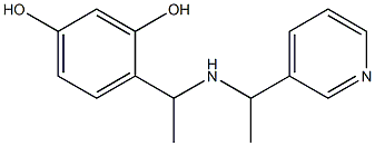 4-(1-{[1-(pyridin-3-yl)ethyl]amino}ethyl)benzene-1,3-diol Struktur