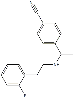 4-(1-{[2-(2-fluorophenyl)ethyl]amino}ethyl)benzonitrile Struktur