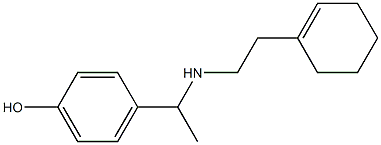 4-(1-{[2-(cyclohex-1-en-1-yl)ethyl]amino}ethyl)phenol Struktur