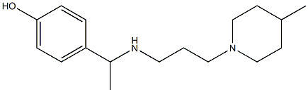 4-(1-{[3-(4-methylpiperidin-1-yl)propyl]amino}ethyl)phenol Struktur