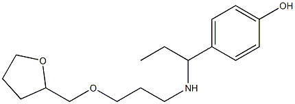 4-(1-{[3-(oxolan-2-ylmethoxy)propyl]amino}propyl)phenol Struktur