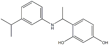 4-(1-{[3-(propan-2-yl)phenyl]amino}ethyl)benzene-1,3-diol Struktur