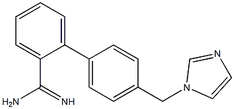 4'-(1H-imidazol-1-ylmethyl)-1,1'-biphenyl-2-carboximidamide Struktur