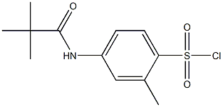 4-(2,2-dimethylpropanamido)-2-methylbenzene-1-sulfonyl chloride Struktur