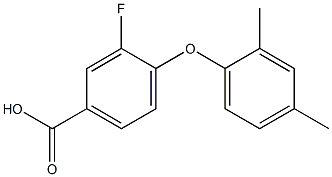 4-(2,4-dimethylphenoxy)-3-fluorobenzoic acid Struktur