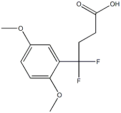 4-(2,5-dimethoxyphenyl)-4,4-difluorobutanoic acid Struktur