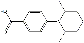 4-(2,6-dimethylpiperidin-1-yl)benzoic acid Struktur