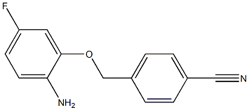 4-(2-amino-5-fluorophenoxymethyl)benzonitrile Struktur