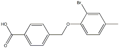 4-(2-bromo-4-methylphenoxymethyl)benzoic acid Struktur