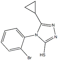 4-(2-bromophenyl)-5-cyclopropyl-4H-1,2,4-triazole-3-thiol Struktur