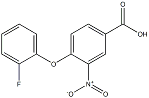 4-(2-fluorophenoxy)-3-nitrobenzoic acid Struktur