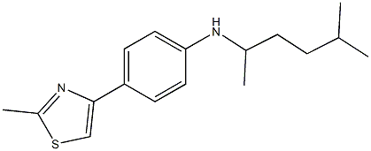 4-(2-methyl-1,3-thiazol-4-yl)-N-(5-methylhexan-2-yl)aniline Struktur