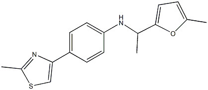 4-(2-methyl-1,3-thiazol-4-yl)-N-[1-(5-methylfuran-2-yl)ethyl]aniline Struktur