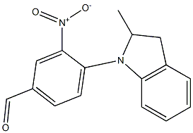 4-(2-methyl-2,3-dihydro-1H-indol-1-yl)-3-nitrobenzaldehyde Struktur