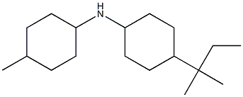 4-(2-methylbutan-2-yl)-N-(4-methylcyclohexyl)cyclohexan-1-amine Struktur