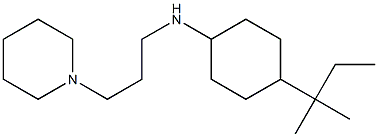 4-(2-methylbutan-2-yl)-N-[3-(piperidin-1-yl)propyl]cyclohexan-1-amine Struktur