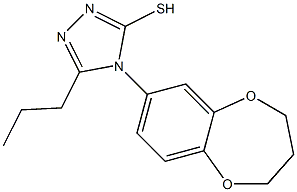 4-(3,4-dihydro-2H-1,5-benzodioxepin-7-yl)-5-propyl-4H-1,2,4-triazole-3-thiol Struktur