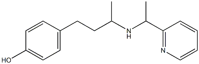 4-(3-{[1-(pyridin-2-yl)ethyl]amino}butyl)phenol Struktur