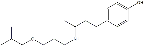 4-(3-{[3-(2-methylpropoxy)propyl]amino}butyl)phenol Struktur