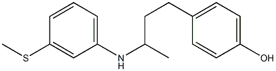 4-(3-{[3-(methylsulfanyl)phenyl]amino}butyl)phenol Struktur