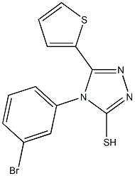 4-(3-bromophenyl)-5-(thiophen-2-yl)-4H-1,2,4-triazole-3-thiol Struktur