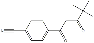 4-(4,4-dimethyl-3-oxopentanoyl)benzonitrile Struktur