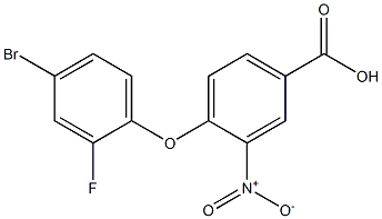 4-(4-bromo-2-fluorophenoxy)-3-nitrobenzoic acid Struktur