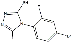 4-(4-bromo-2-fluorophenyl)-5-methyl-4H-1,2,4-triazole-3-thiol Struktur