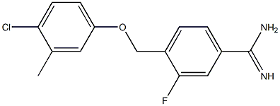 4-(4-chloro-3-methylphenoxymethyl)-3-fluorobenzene-1-carboximidamide Struktur