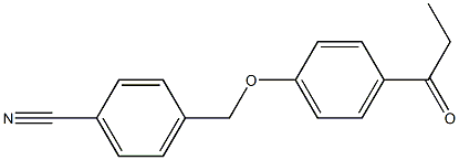 4-(4-propanoylphenoxymethyl)benzonitrile Struktur