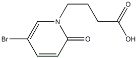 4-(5-bromo-2-oxo-1,2-dihydropyridin-1-yl)butanoic acid Struktur