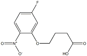 4-(5-fluoro-2-nitrophenoxy)butanoic acid Struktur