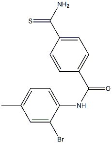 4-(aminocarbonothioyl)-N-(2-bromo-4-methylphenyl)benzamide Struktur