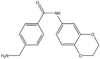 4-(aminomethyl)-N-2,3-dihydro-1,4-benzodioxin-6-ylbenzamide Struktur