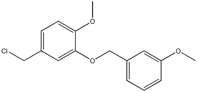 4-(chloromethyl)-1-methoxy-2-[(3-methoxyphenyl)methoxy]benzene Struktur