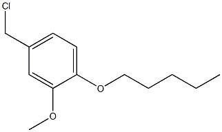 4-(chloromethyl)-2-methoxy-1-(pentyloxy)benzene Struktur