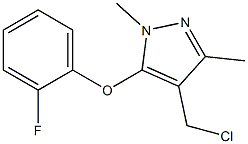 4-(chloromethyl)-5-(2-fluorophenoxy)-1,3-dimethyl-1H-pyrazole Struktur