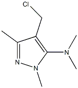 4-(chloromethyl)-N,N,1,3-tetramethyl-1H-pyrazol-5-amine Struktur