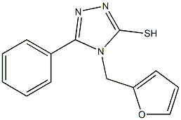 4-(furan-2-ylmethyl)-5-phenyl-4H-1,2,4-triazole-3-thiol Struktur