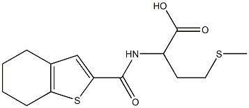 4-(methylsulfanyl)-2-(4,5,6,7-tetrahydro-1-benzothiophen-2-ylformamido)butanoic acid Struktur