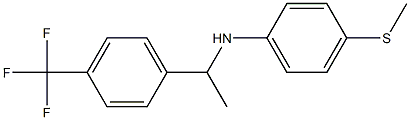 4-(methylsulfanyl)-N-{1-[4-(trifluoromethyl)phenyl]ethyl}aniline Struktur