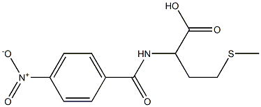 4-(methylthio)-2-[(4-nitrobenzoyl)amino]butanoic acid Struktur