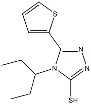 4-(pentan-3-yl)-5-(thiophen-2-yl)-4H-1,2,4-triazole-3-thiol Struktur