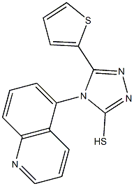 4-(quinolin-5-yl)-5-(thiophen-2-yl)-4H-1,2,4-triazole-3-thiol Struktur