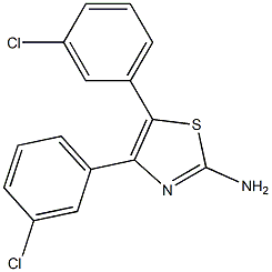 4,5-bis(3-chlorophenyl)-1,3-thiazol-2-amine Struktur